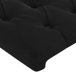 vidaXL Tête de lit à LED Noir 200x7x118/128 cm Velours