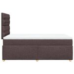 vidaXL Sommier à lattes de lit et matelas marron foncé 120x190cm tissu