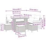 vidaXL Ensemble de canapé de jardin avec coussin 9 Pièces Noir