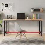 vidaXL Dessus de bureau 180x55x2 5 cm bois massif de hêtre