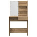 vidaXL Ensemble de coiffeuse avec LED chêne artisanal bois ingénierie