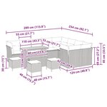 vidaXL Ensemble de canapé de jardin 13 Pièces beige et gris clair