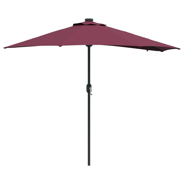 vidaXL Parasol de jardin Rouge bordeaux 294 x 150 x 223 cm tissu