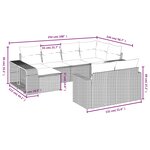 vidaXL Salon de jardin avec coussins 10 Pièces beige résine tressée