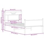 vidaXL Cadre de lit sans matelas chêne sonoma 90x200 cm