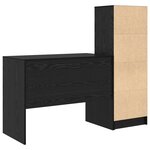 vidaXL Bureau avec rangement en chêne noir en bois aggloméré