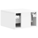 vidaXL Cabinet de chevet mural 2 pc Blanc brillant 34 5 x 33 x 20 cm