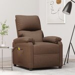 vidaXL Fauteuil de massage Marron Tissu