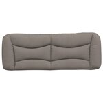 vidaXL Coussin de tête de lit Hvar taupe 120 cm tissu