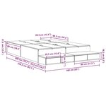 vidaXL Cadre de lit avec rangement Chêne noir 160 cm Bois d'ingénierie
