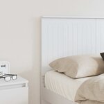 vidaXL Tête de lit avec tête de lit Blanc 135 cm Bois d'ingénierie