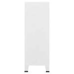 vidaXL Coffre de rangement industriel Blanc 75x40x115 cm Métal