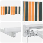 vidaXL Cadre de store manuel avec LEDs Vert Jaune Blanc 5 × 3 5 m