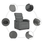 vidaXL Fauteuil inclinable Gris foncé Tissu