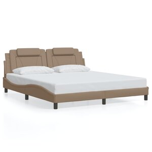 vidaXL Cadre de lit Viana sans matelas cappuccino 180x200 cm similicuir