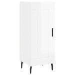 vidaXL Buffet Blanc brillant 34 5x34x90 cm Bois d'ingénierie