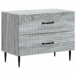 vidaXL Cabinet de chevet avec tiroir Sonoma gris 62 x 34 5 x 47 5 cm
