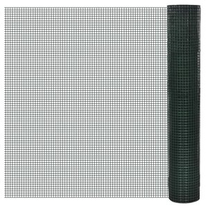 vidaXL Grillage Acier galvanisé et revêtement en PVC 10 x 1 m Vert