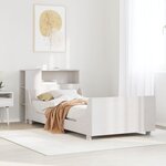 vidaXL Cadre de lit sans matelas blanc 90x190 cm bois de pin massif