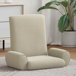 vidaXL Fauteuil de sol ajustable Sable Velours grainé