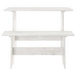 vidaXL Table à manger avec banc REINE blanc bois de pin solide