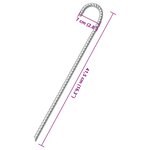 vidaXL Piquets de tente 12 Pièces 41 5 cm Ø12 mm acier galvanisé