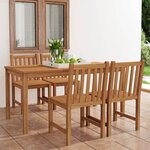 vidaXL Ensemble de salle à manger de jardin 5 pièces 160 x 80 cm en bois de teck massif