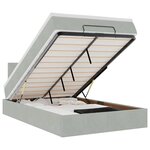 vidaXL Lit ottoman avec matelas gris clair 120x190 cm velours