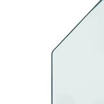 vidaXL Plaque en verre de cheminée Transparent 120 x 50 cm Verre