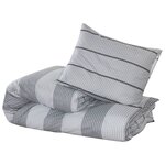 vidaXL Ensemble de housse de couette Gris 140x200 cm Coton