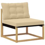 vidaXL Ensemble de canapés d'extérieur 5 pc Blanc et Beige