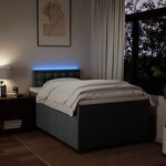 vidaXL Sommier à lattes de lit avec matelas Gris foncé 120x200cm Tissu