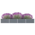vidaXL Lit surélevé de jardin Acier galvanisé 320x40x45 cm Gris