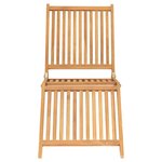 vidaXL Chaise longue bois de teck solide