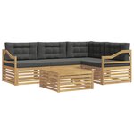 vidaXL Ensemble de canapés d'extérieur 5 pc Blanc et anthracite