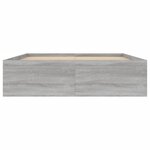 vidaXL Cadre de lit sonoma gris 135x190 cm double
