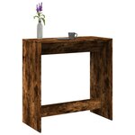 vidaXL Table de bar chêne fumé 102x50x103 5 cm bois d'ingénierie