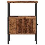 vidaXL Tables de chevet 2 Pièces vieux bois 34x36x50 cm bois d'ingénierie