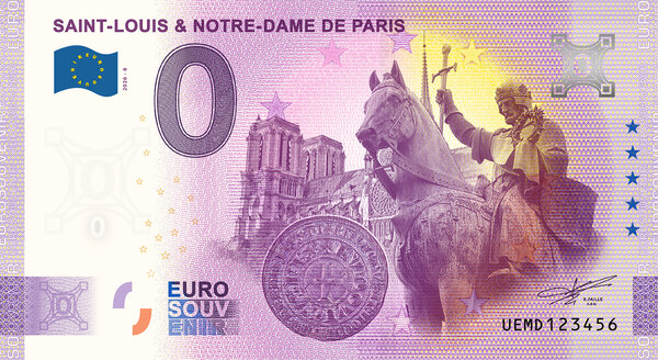 France 0 Euro Souvenir - Saint-Louis & Notre-Dame de Paris - 2026