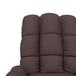 vidaXL Fauteuil de massage Marron foncé Tissu