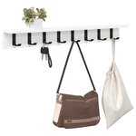 vidaXL Porte-manteau mural Blanc 80 x 10 5 x 10 5 cm Bois d'ingénierie