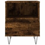 vidaXL Tables de chevet 2 Pièces chêne fumé 40x35x50 cm bois ingénierie