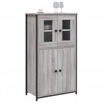 vidaXL Buffet haut sonoma gris 62x32x106 5 cm bois d'ingénierie