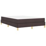 vidaXL Lit à ressorts avec matelas Marron foncé 160 x 200 cm tissu