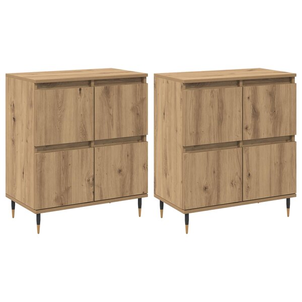 vidaXL Armoire de rangement 2 Pièces Chêne artisanal 60 x 35 x 70 cm
