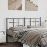 vidaXL Tête de lit métal noir 150 cm
