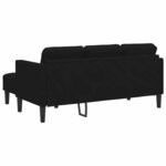 vidaXL Ensemble de Canapés Noir 173 x 131 x 67 cm Velours