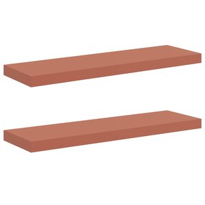 vidaXL Étagère Murale 2 Pièces Rouge 80 x 23 5 x 4 cm Bois d'ingénierie