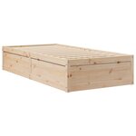 vidaXL Lit avec matelas 90x200 cm bois massif de pin
