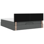 VidaXL Cadre de lit ottoman avec matelas gris foncé 200x200cm tissu